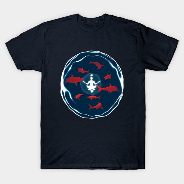 Underwater Meditation T-Shirt by TMBTM